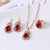 Fashion Waterdrop Shiny Rhinestones Necklace Ring Earrings Women Jewelry Set Elegant Luxury Design New Wedding Jewelry