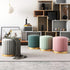 Luxury Nordic Fabric Macaron Color Dressing Stool  Change Shoes Small Sofa Fashion Living Room 45*38cm