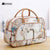 Fashion Portable Shoulder Bag Duffel Bag for Men and Women PU Leather Printed Waterproof Printed Travel Bag Multifunction bag