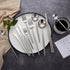 Matte  Silver Cutlery Set Chinese Korean Chopsticks Sticks Fork Spoon Knife Set Fruit Dessert Fork Steel Cutlery Metal Tableware