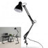 Black Flexible Swing Arm Clamp Mount Lamp Office Studio Home Table Desk Light Lamp