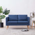 New VidaXL Sofa Set Living Room Furniture Blue 2-seater Sofas Elegant Polyester Fabric Couch with High Quality & Free Shipping