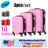 【Sinor】Yes, 3pcs per set 3-in-1 Multifunctional Large Capacity Traveling Storage Suitcase Pink