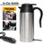Stainless Steel 12V Electric Kettle 750ml In-Car Travel Trip Coffee Tea Heated Mug Motor Hot Water For Car Or Truck Use
