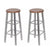VidaXL Bar Stools 2 Pcs Metal With MDF Seat Easily Assembled And Durable Chairs