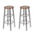 VidaXL Bar Stools 2 Pcs Metal With MDF Seat Easily Assembled And Durable Chairs
