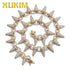 Xukim Jewelry AAA Cubic Zirconia Iced Out Rivet Spike Chain Link Mens Necklace Hip Hop Jewelry