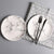 8 inch Round Marble Strip Ceramic Dinner Plates Tableware Wholesale Ceramic Dishes Dessert  Dinnerware Cake Dishes Plates Sets