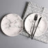 8 inch Round Marble Strip Ceramic Dinner Plates Tableware Wholesale Ceramic Dishes Dessert  Dinnerware Cake Dishes Plates Sets