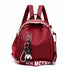 Women's fashion backpack solid color Oxford cloth college wind school bag travel trend shoulder bag