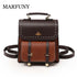 Vintage Pu Leather Women Backpack Simple Preppy Style Backpack Women Famous College Backpack Women mochilas